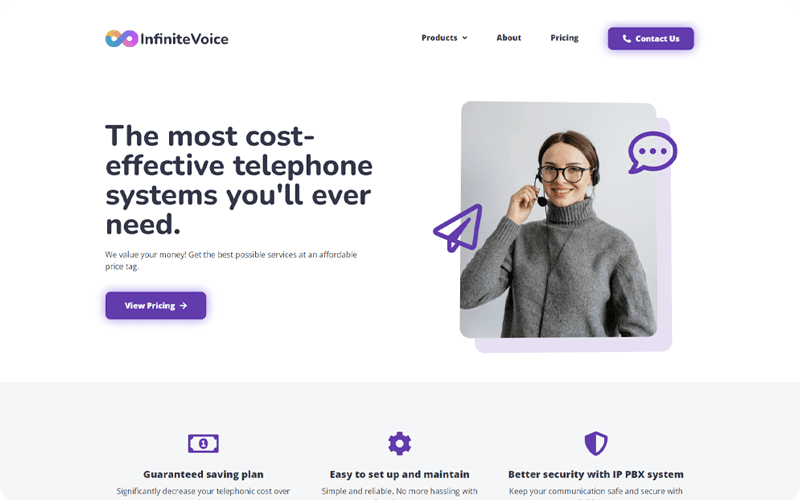 infinitevoice.com | Cloudtree Web Design Customer