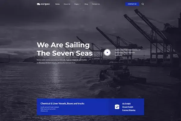 Cargox - Website Template for Logistic & Transportation | Cloudtree Template