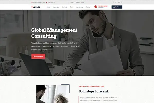 Damar - Website Template for Business Consultant | Cloudtree Template