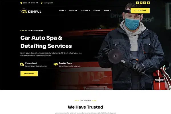 Dempul - Website Template for Car Auto Spa & Detailing Services | Cloudtree Template