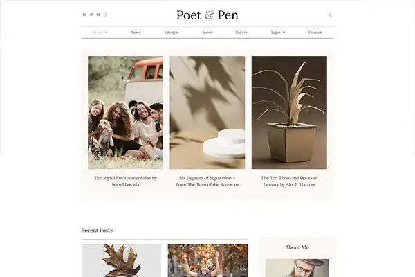 Poet & Pen - Personal Blog | Cloudtree Template