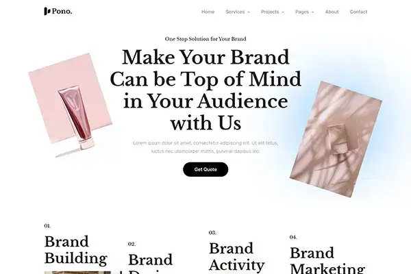 Pono - Website Template for Creative Agency | Cloudtree Template